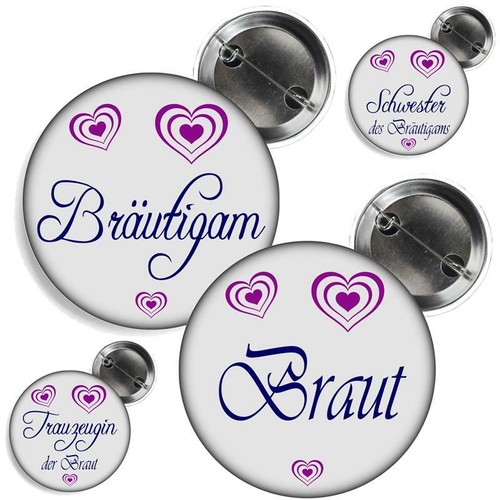 Button hochzeit braut - button,