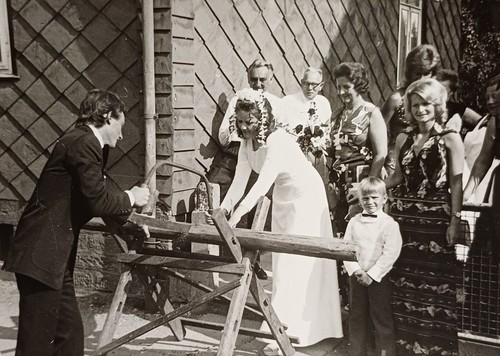 Hochzeit brautpaar sägt - hochzeit,