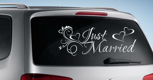 Autoaufkleber hochzeit - autoaufkleber,