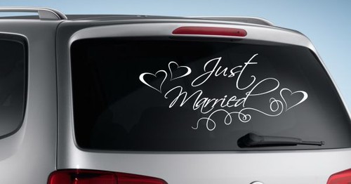 Autoaufkleber hochzeit - autoaufkleber,