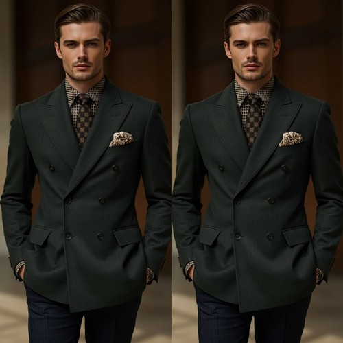 Grüner doppelreiher blazer - grüner, doppelreiher‑blazer