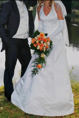 Brautkleid linie neckholder - a-linie,