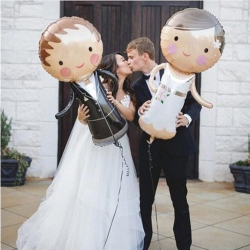 Brautpaar luftballons mrs - mr,