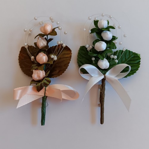 Hochzeit anstecker satin rose - hochzeit,