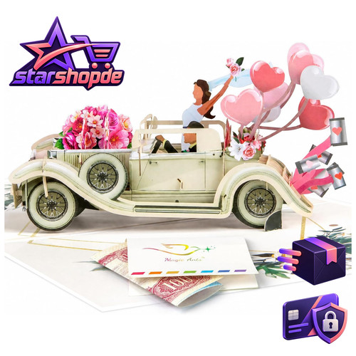 Pop hochzeitskarte just - up,