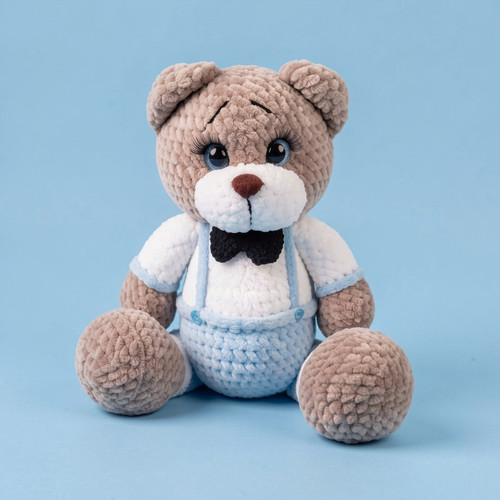 Amigurumi gentleman teddy bär - gentleman,